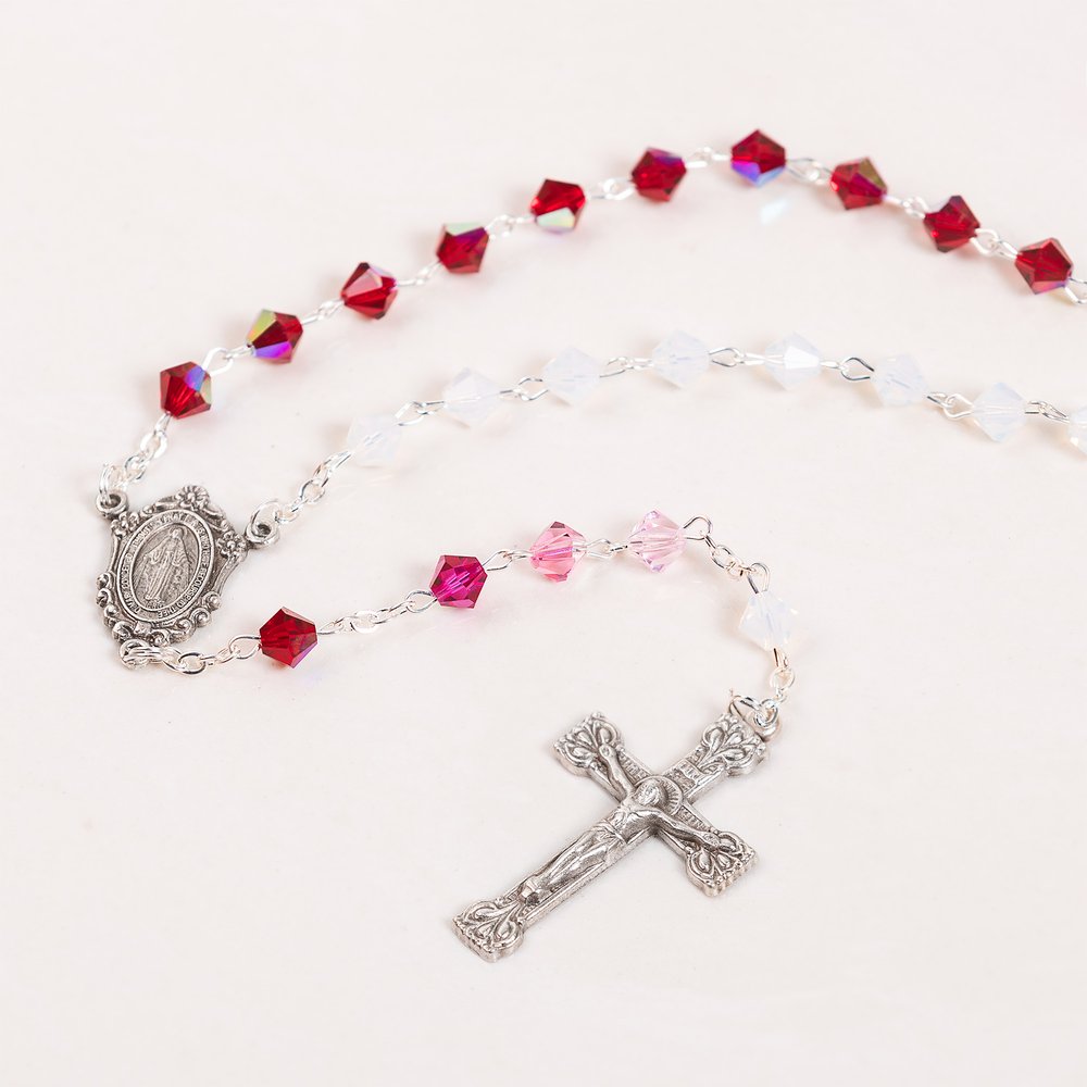 Pink Ombre Italian  Rosary