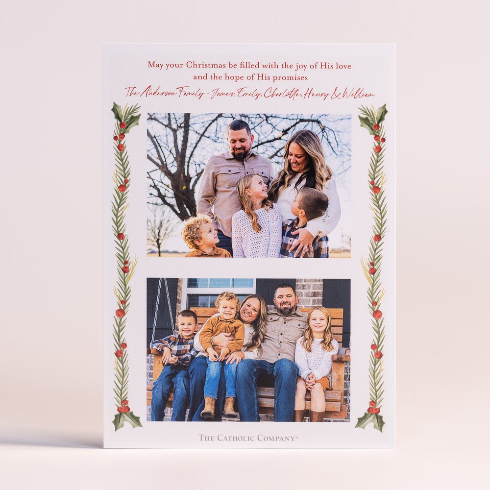 Wonders of His Love Personalized Photo Christmas Card
