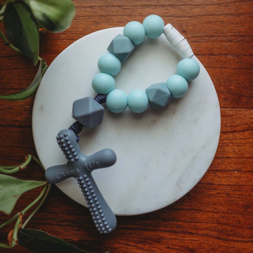 Maccabees Blue Chews Life Silicone Decade Rosary