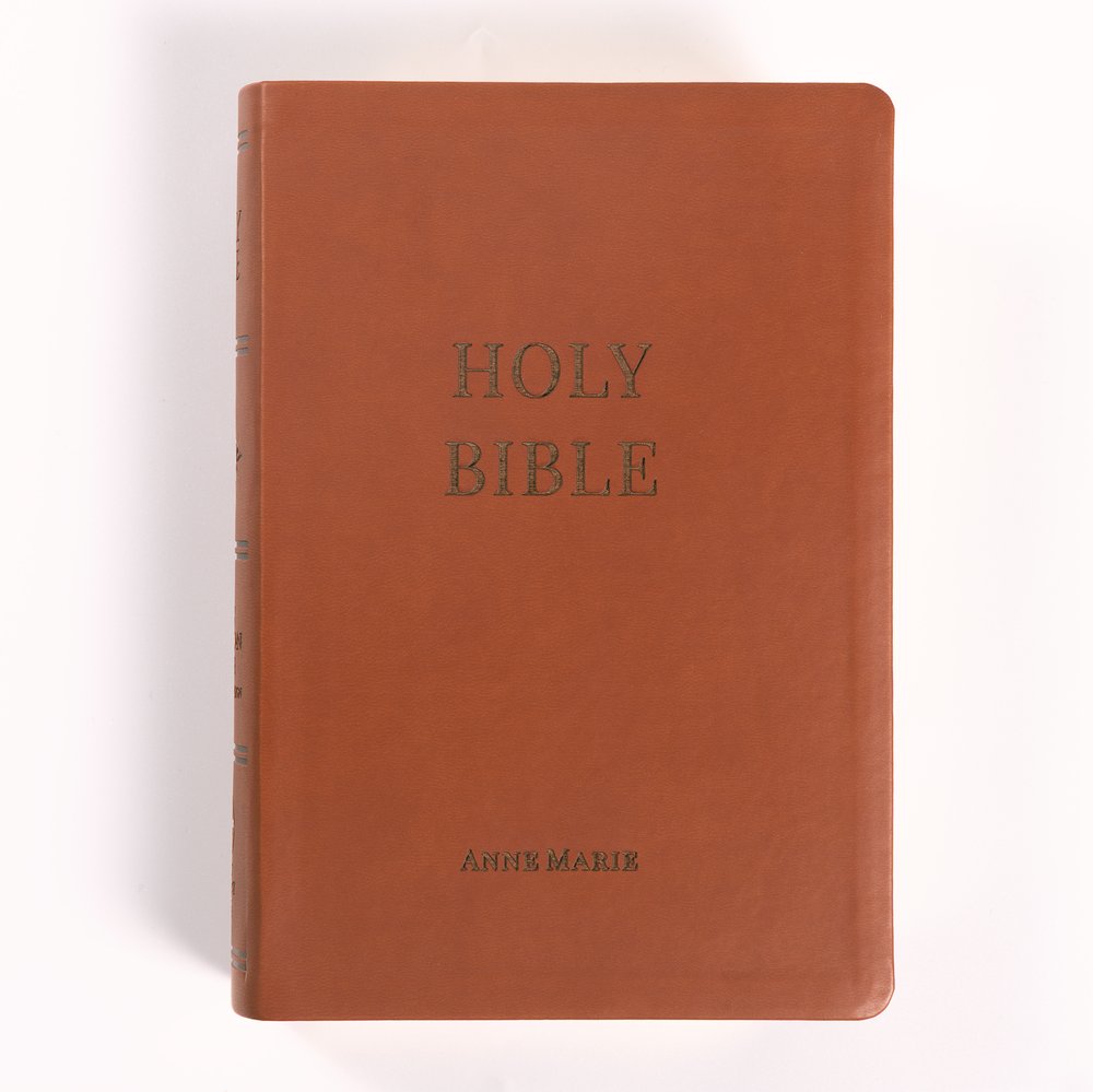 Personalized Ultrasoft Brown Holy Bible