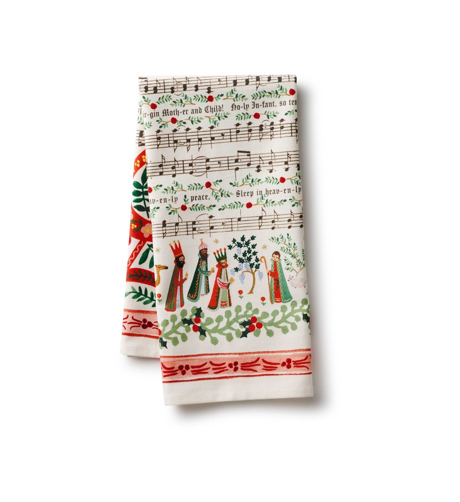 Rifle Paper Co. Christmas Carols Tea Towel