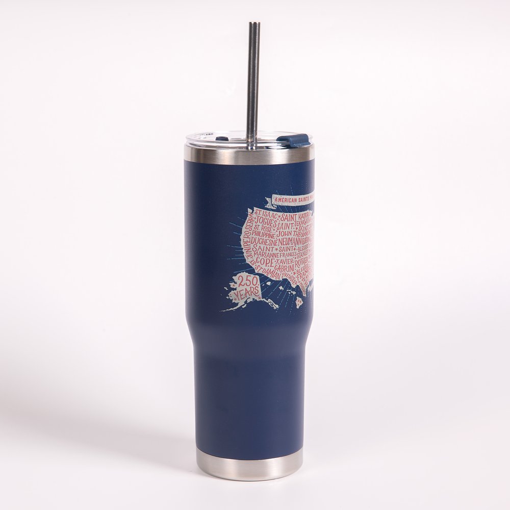 Personalized American Saints 250th Commemorative Tumbler with Straw