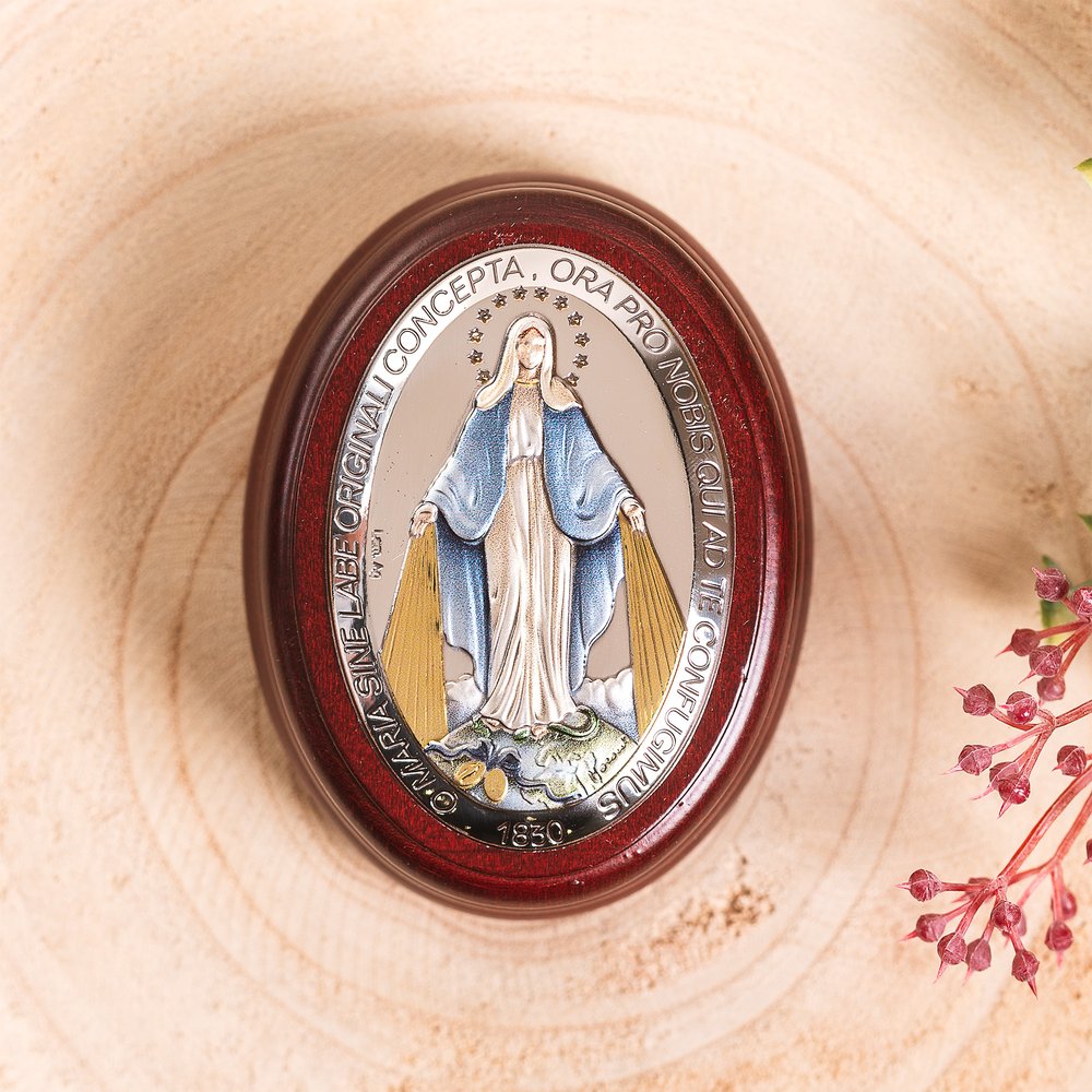 Itailan Miraculous Medal Rosary Box & Rosary Set