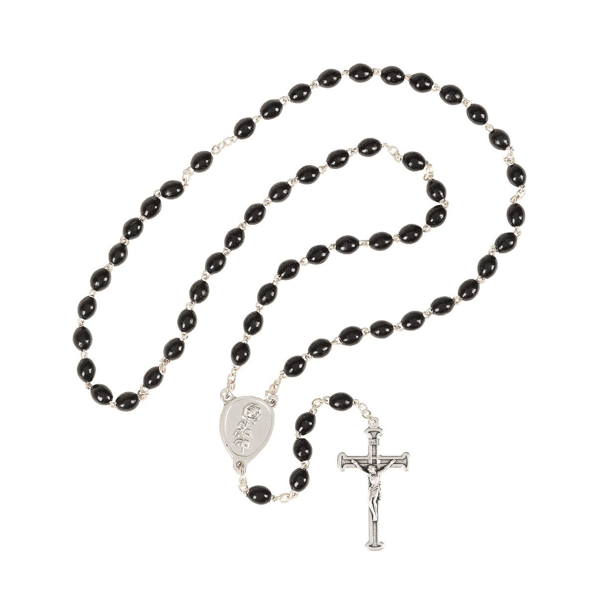 In Loving Memory Black Wood Rosary