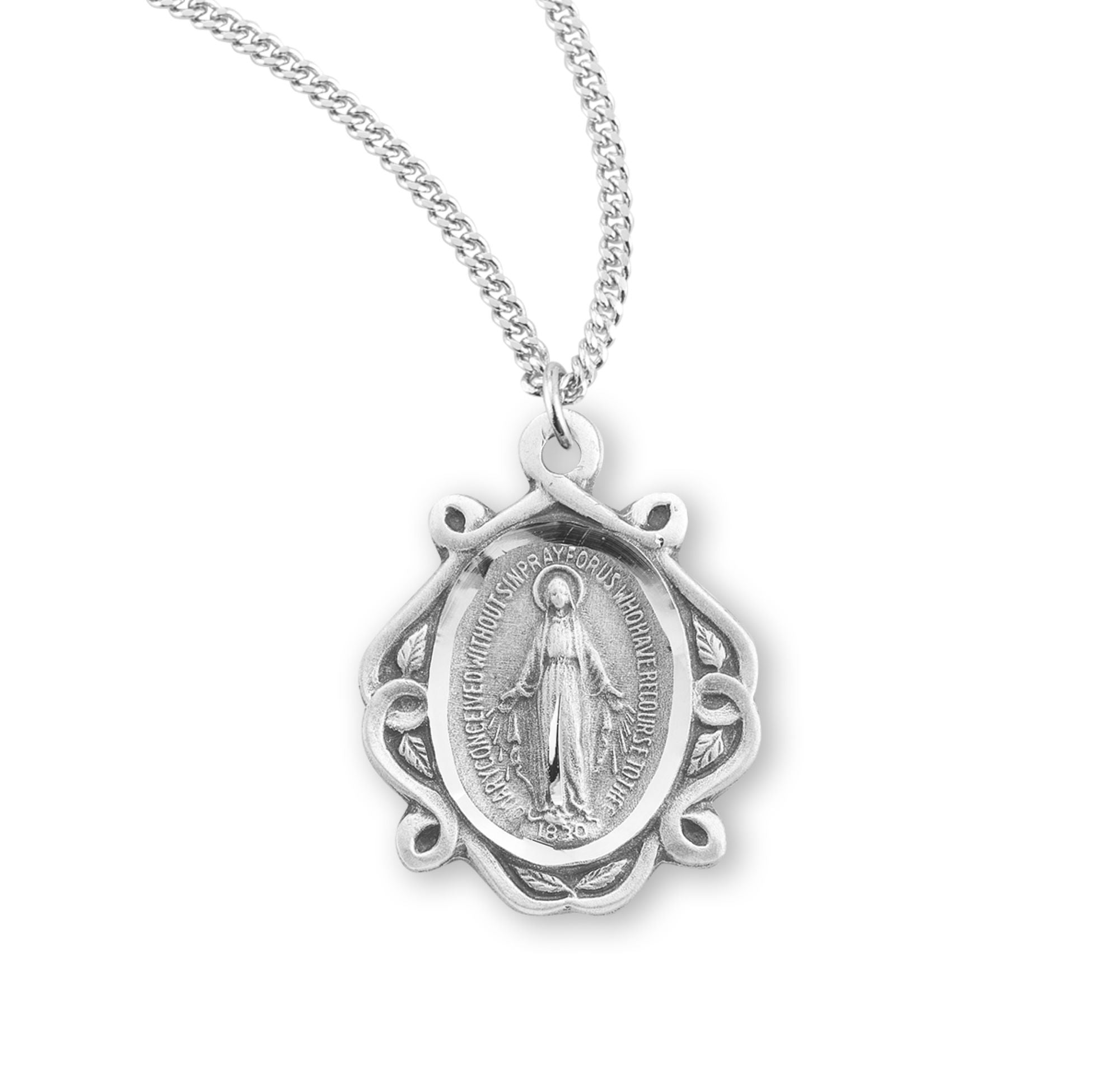 Sterling Celtic Knot Miraculous Medal Necklace