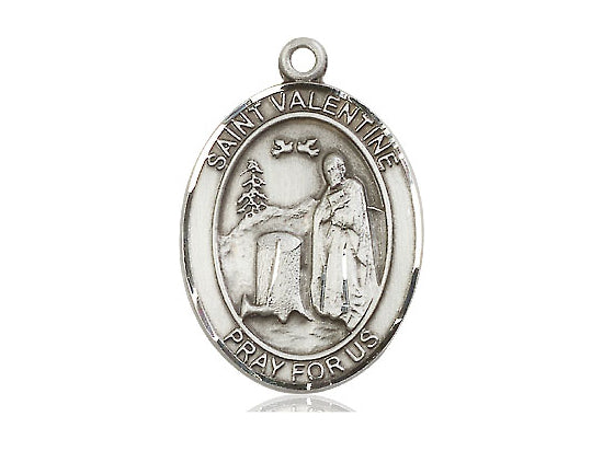 Sterling Silver St. Valentine of Rome Pendant w/ 24 inch  chain