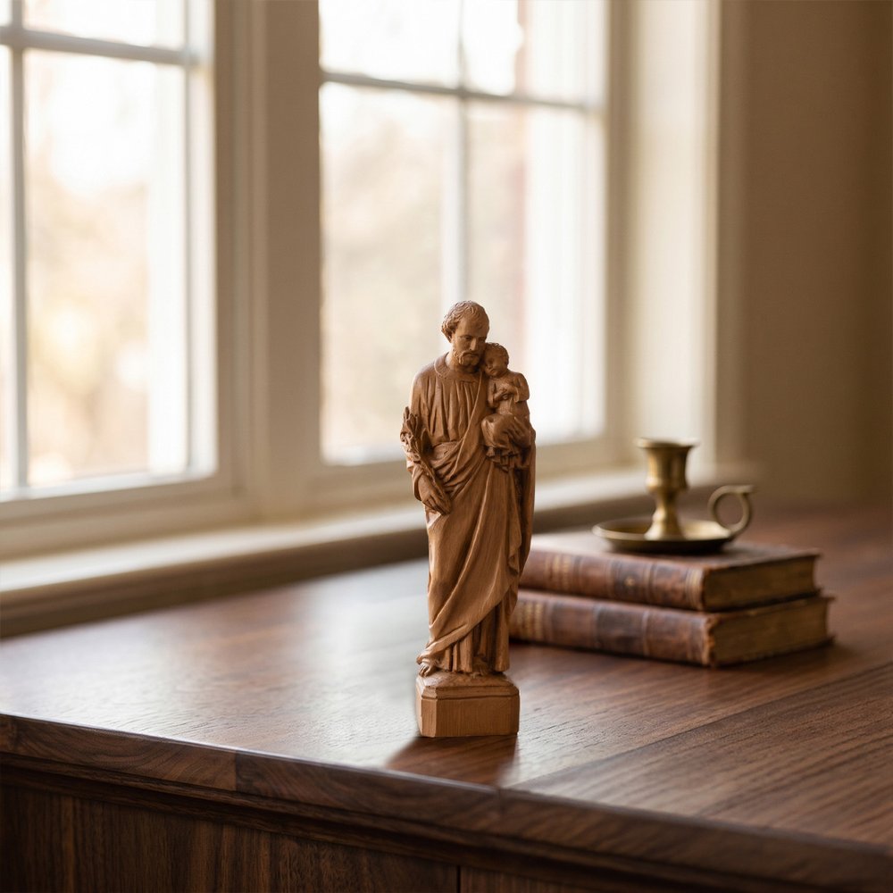 Natural Finish St. Joseph Statue