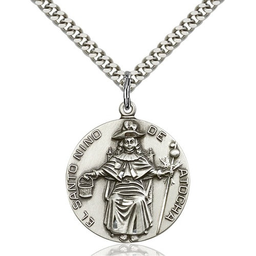 Sterling Silver St. Niño de Atocha Pendant