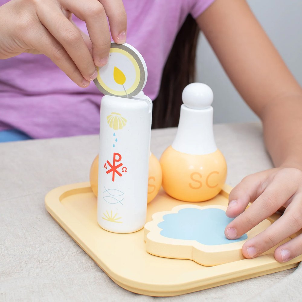 Kids Wooden Baptism Play Set