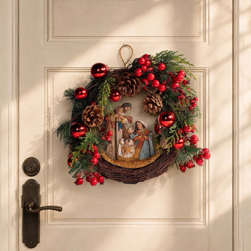 Nativity Christmas Wreath