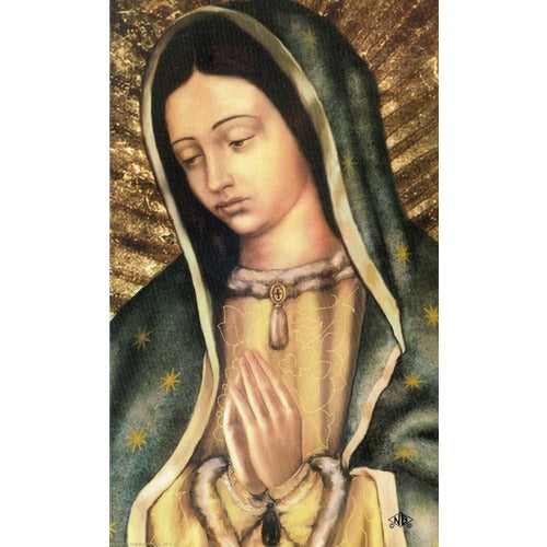 Our Lady of Guadalupe Bust Personalized Prayer Card    (Priced Per Card)