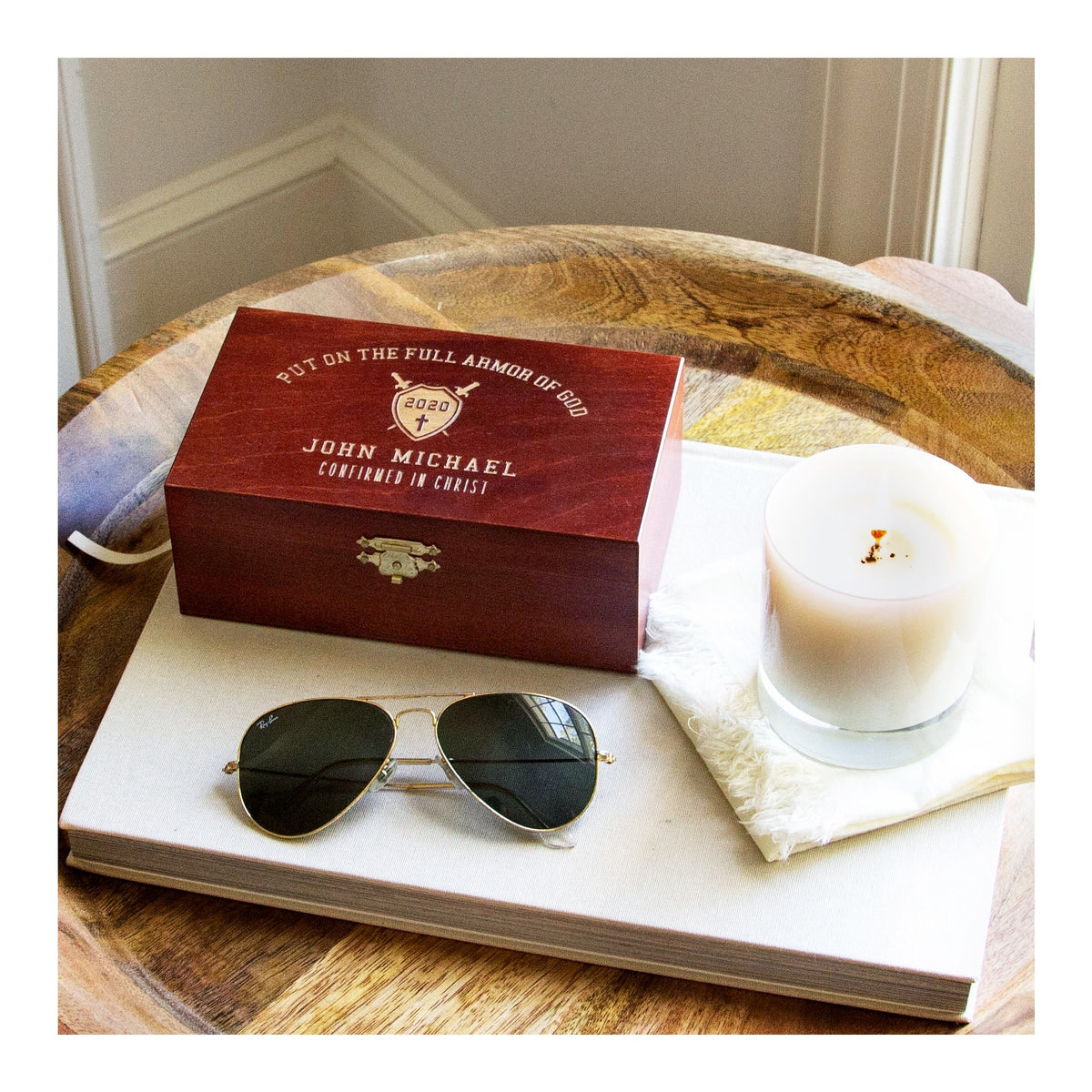 Personalized Confirmation Armor of God Keepsake Box | The Catholic Company®