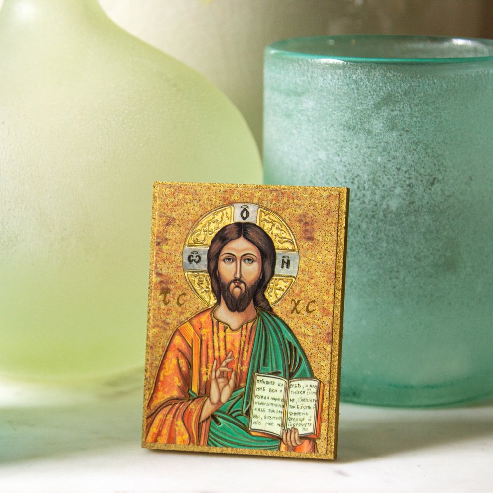 Christ Pantocrator Italian Miniature Icon