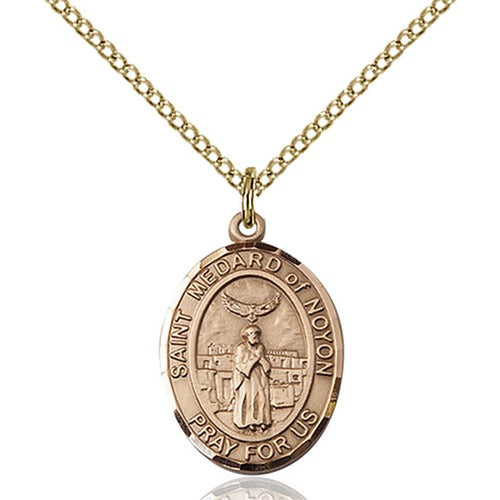 14kt Gold Filled St. Medard of Noyon Pendant