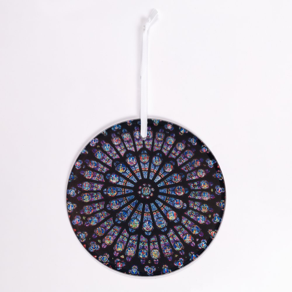 Notre Dame Stained Glass Window Suncatcher - 6"