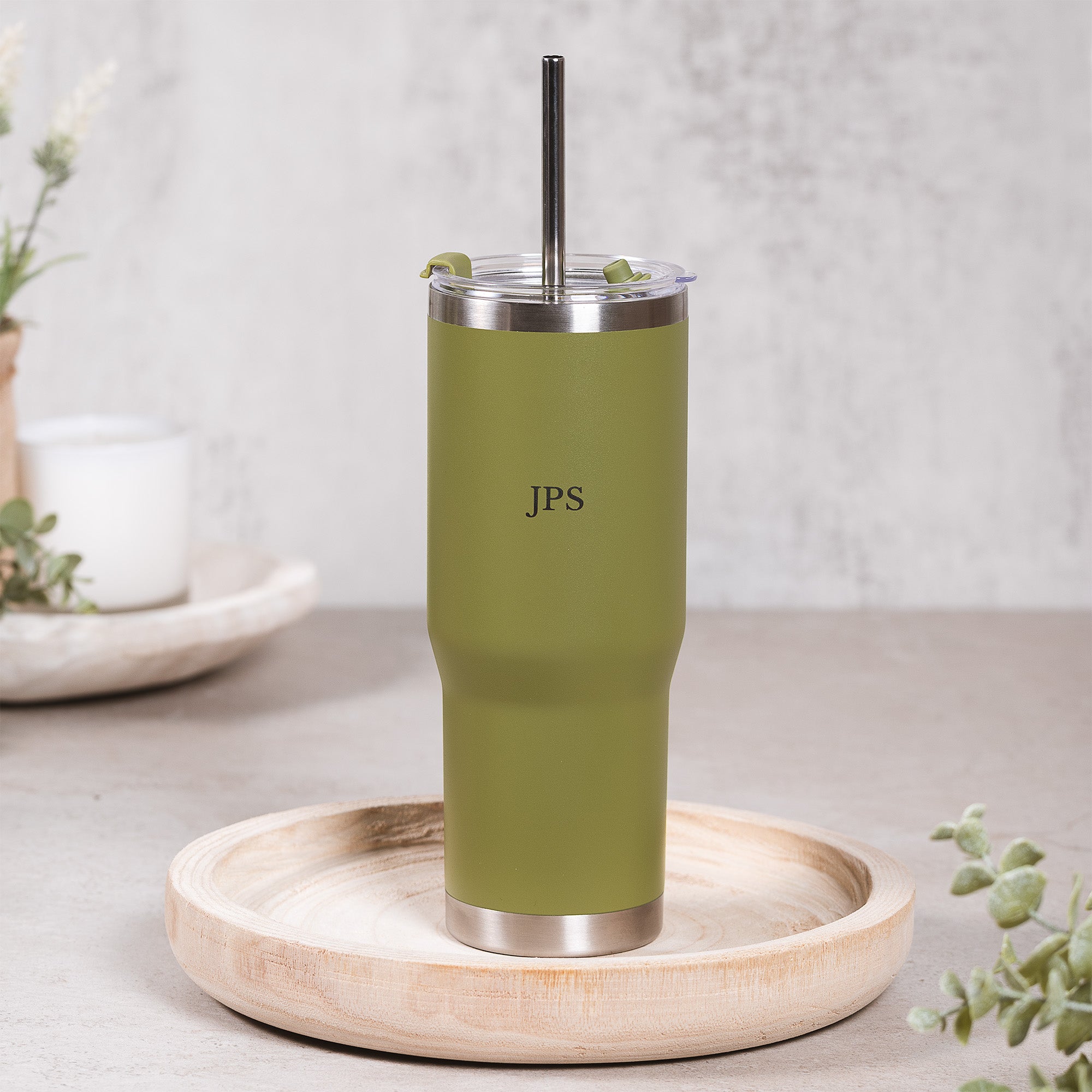 Green St. Patrick Stainless Steel Tumbler with Straw