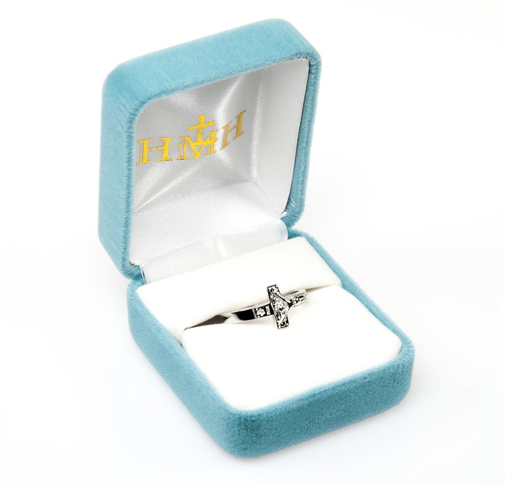 Sterling Silver Horizontal Crucifix Ring