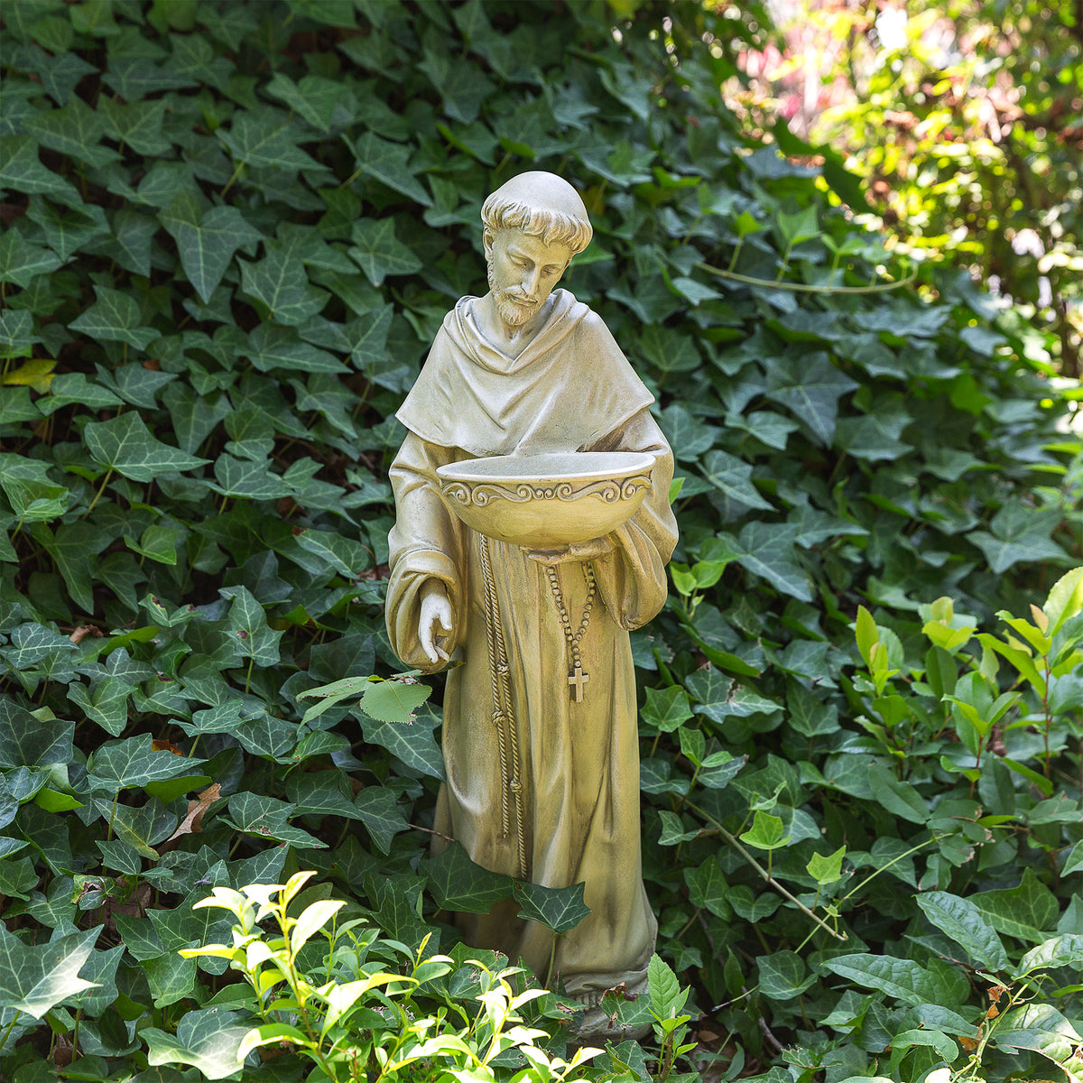 St. Francis Garden Bird Bath 20"