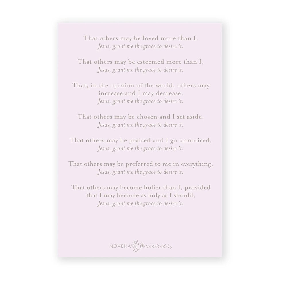 Litany of Humility Folded Prayer Card
