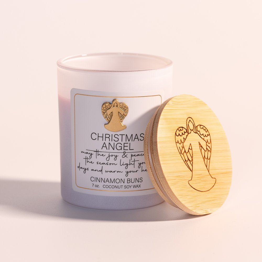 Christmas Angel Candle - Cinnamon Buns
