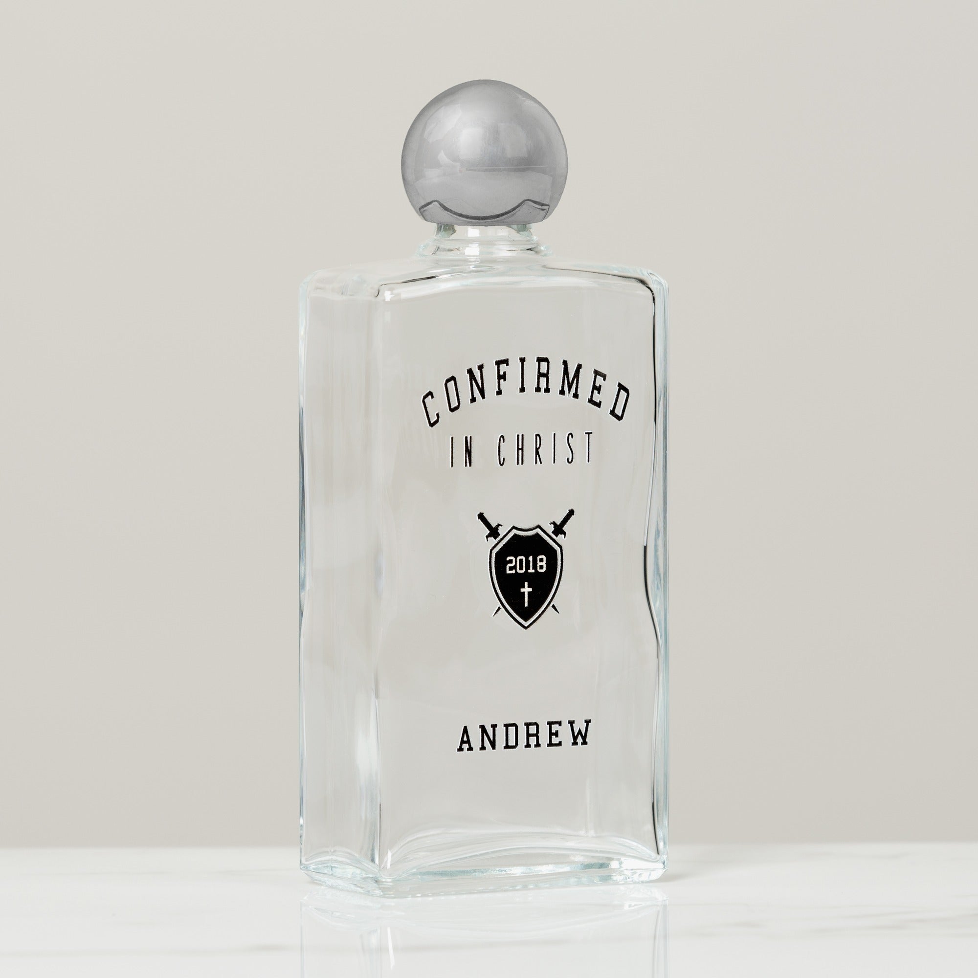 Personalized Varsity Confirmation Holy Water Bottle