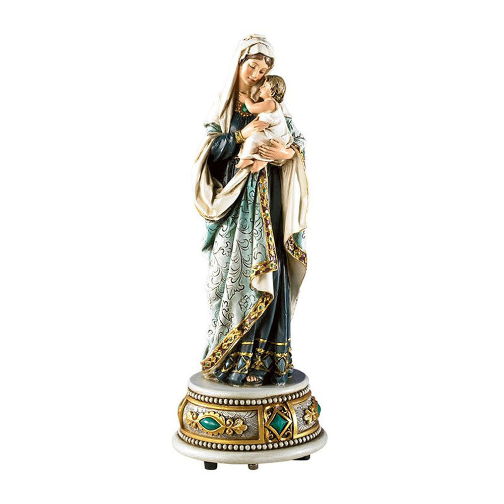 Adoring Madonna & Child Musical Figurine - 8.5"