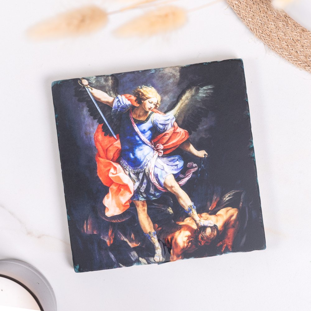 St. Michael Tumbled Stone Tile - 6" x 6"