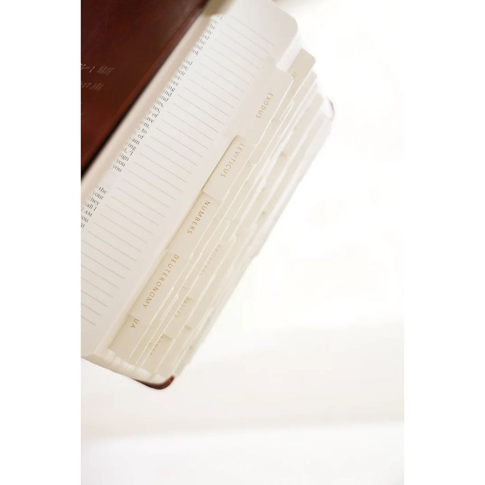 Catholic Bible Tabs - Ivory with Gold Foil Lettering