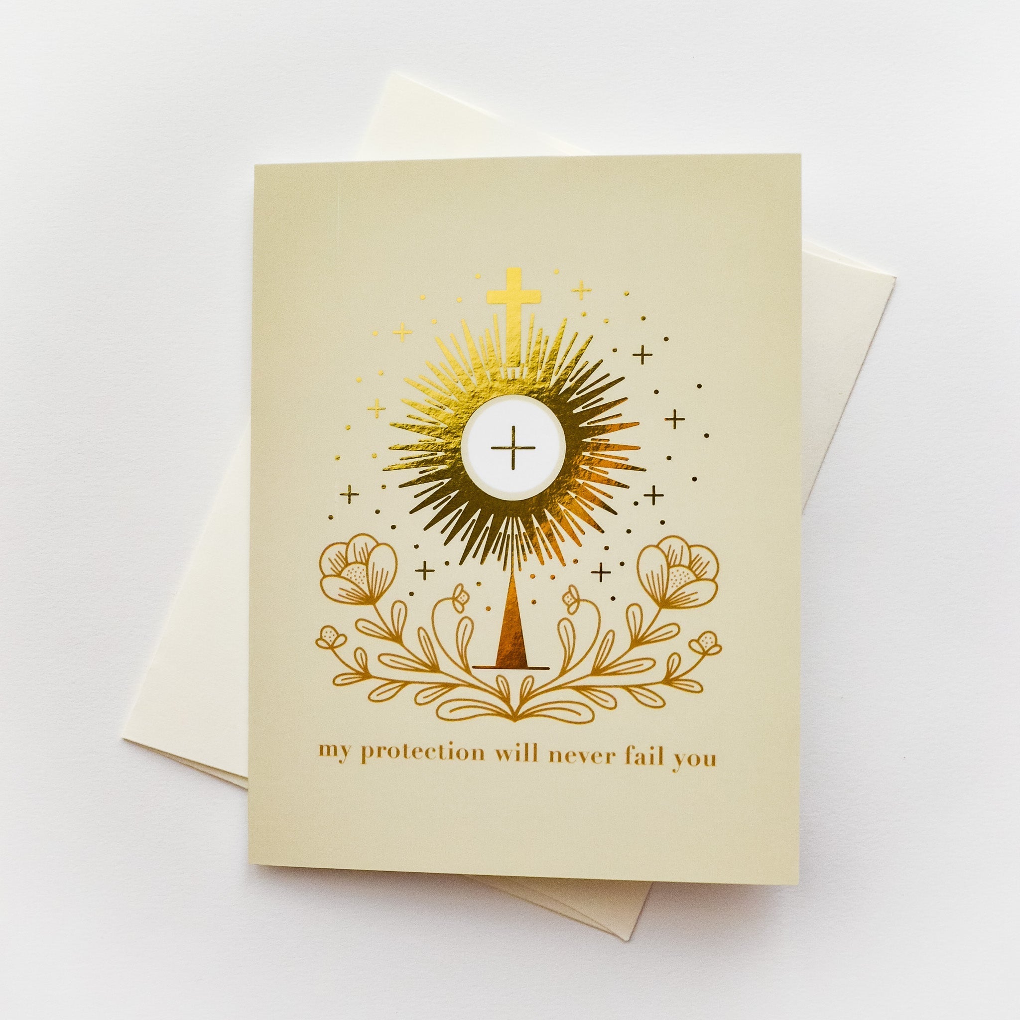 St. Clare of Assisi Monstrance Blank Greeting Card