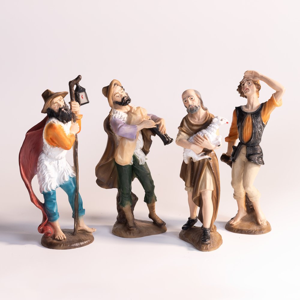 Italian Hand-Painted Nativity Set - 16 Pieces