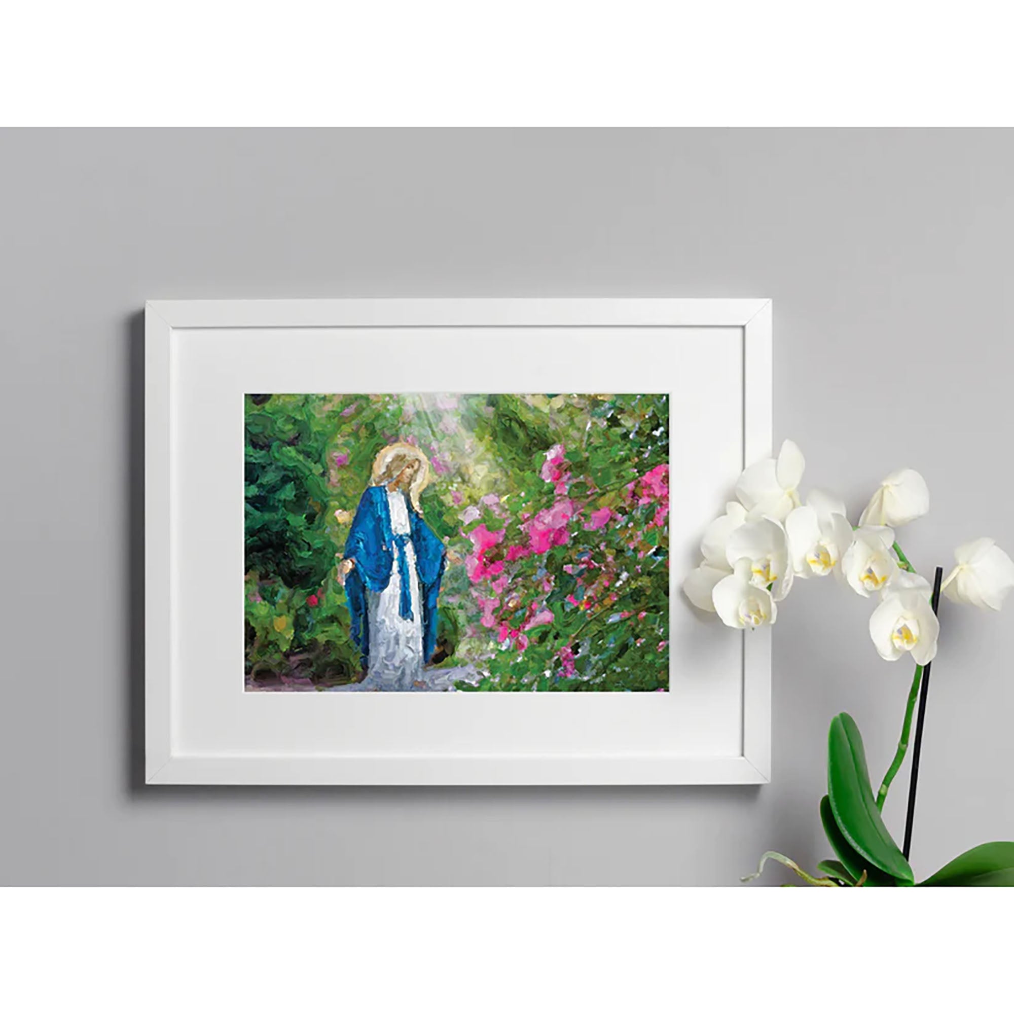 Our Lady Among the Flowers Unframed Print - 8" x 10"