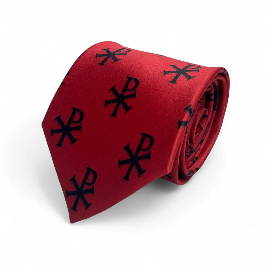 Red Chi-Rho Necktie