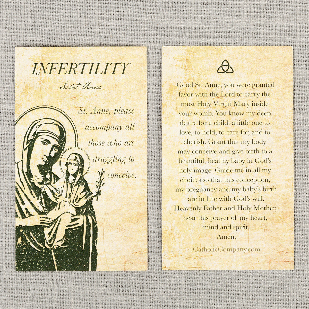 St. Anne - Infertility Prayer Card | The Catholic Company St. Anne - Infertility Prayer Card | The Catholic Company