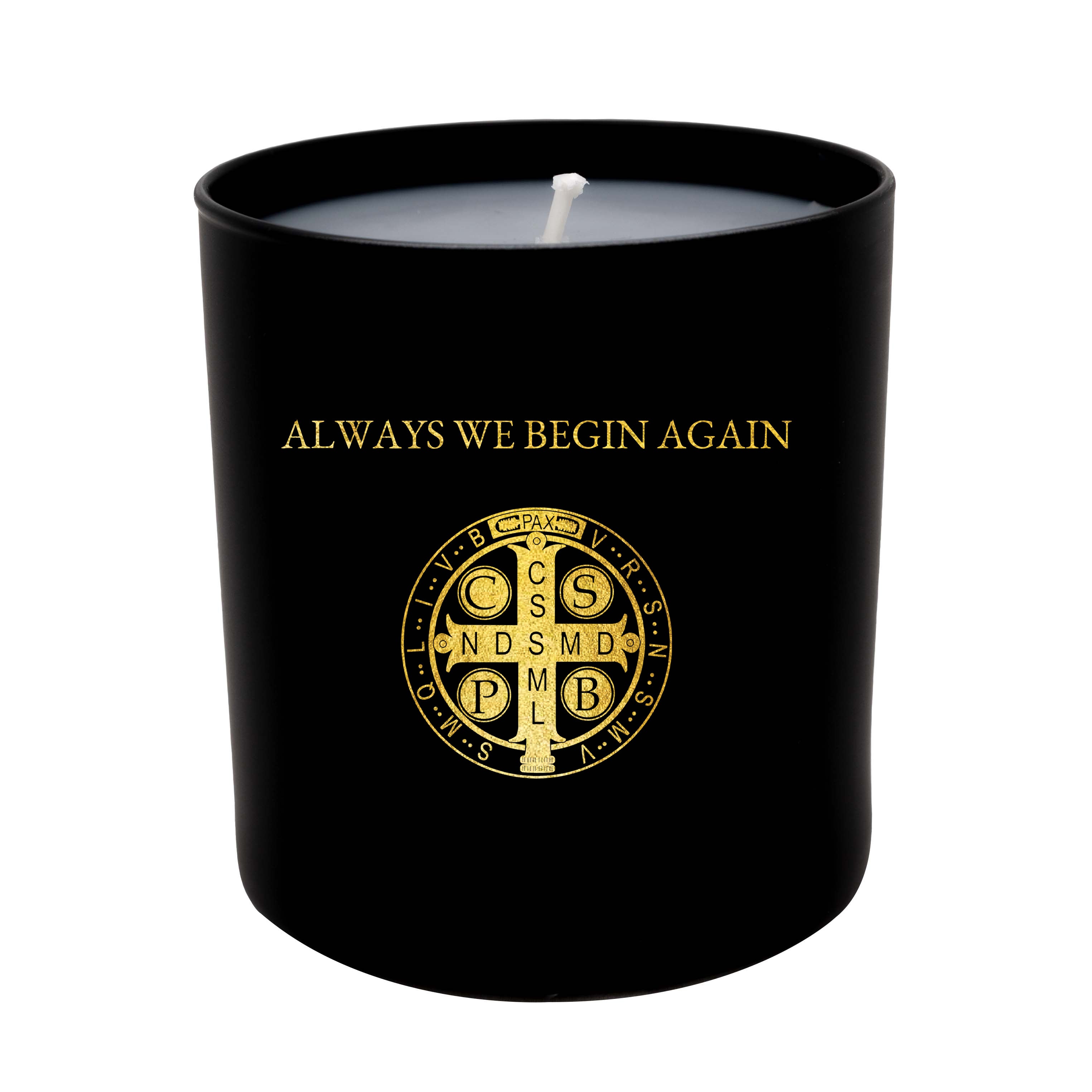 We Begin Again Black Scented Candle
