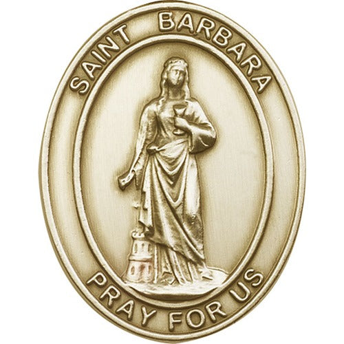 Antique Gold St. Barbara Visor Clip