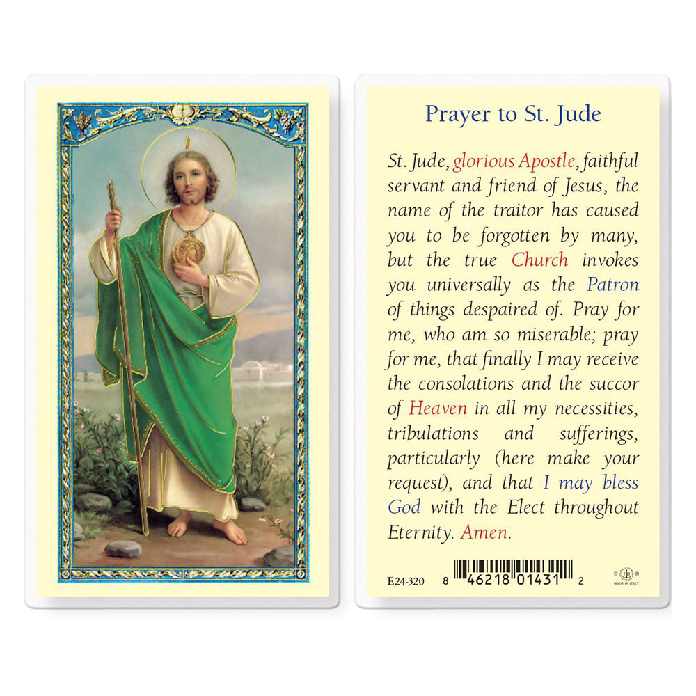 St. Jude Gold Foil Prayer Card