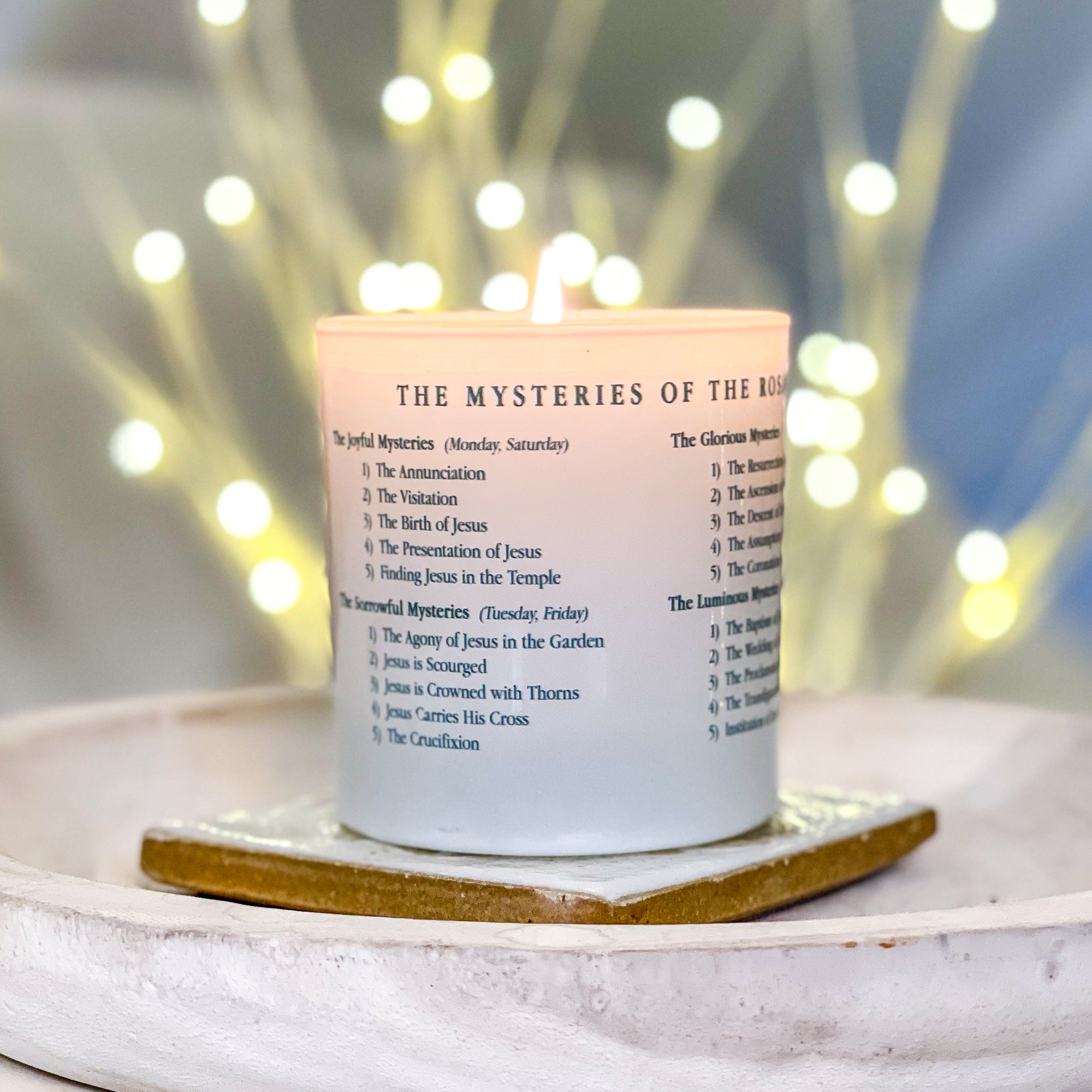 Mysteries of the Rosary Candle