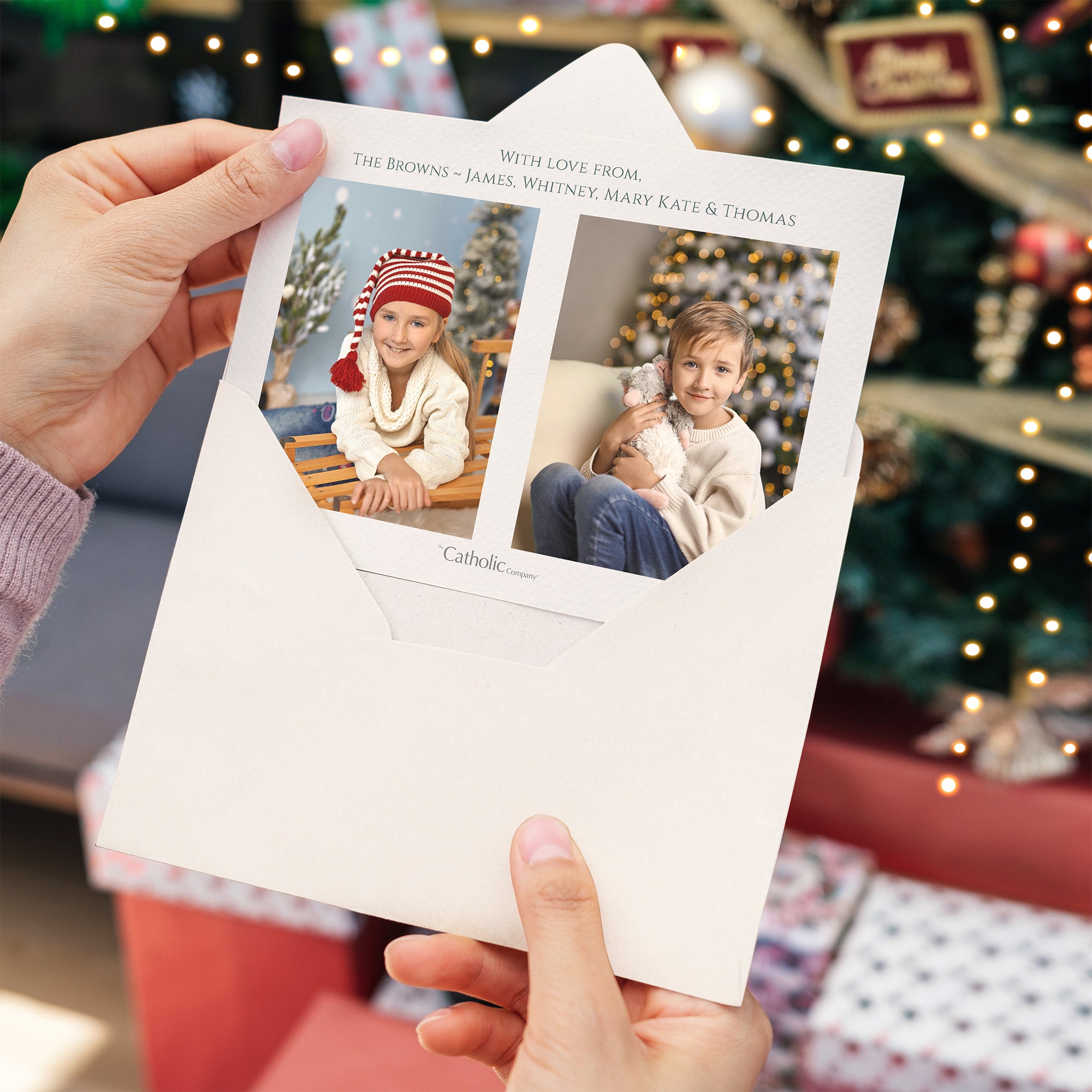 Personalized Gifts of Faith Photo Christmas Cards