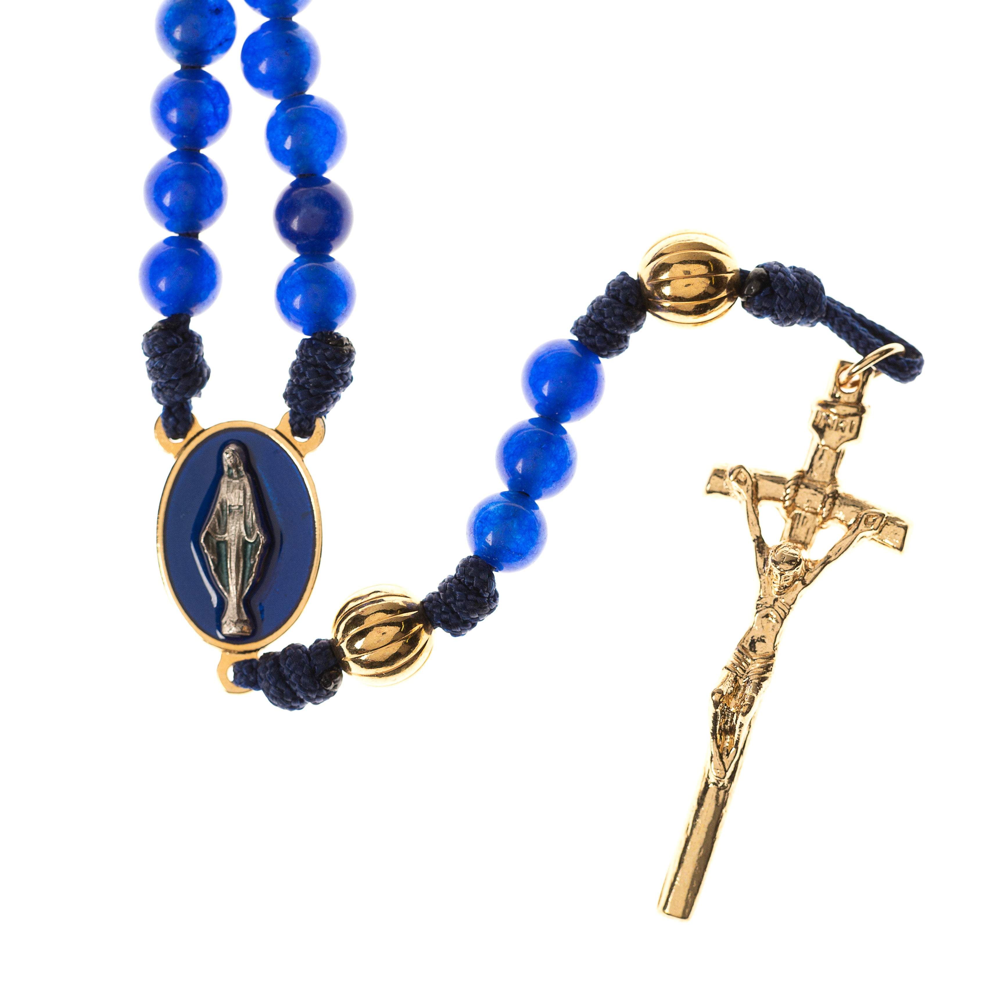 Our Lady of Grace Blue Paracord Rosary