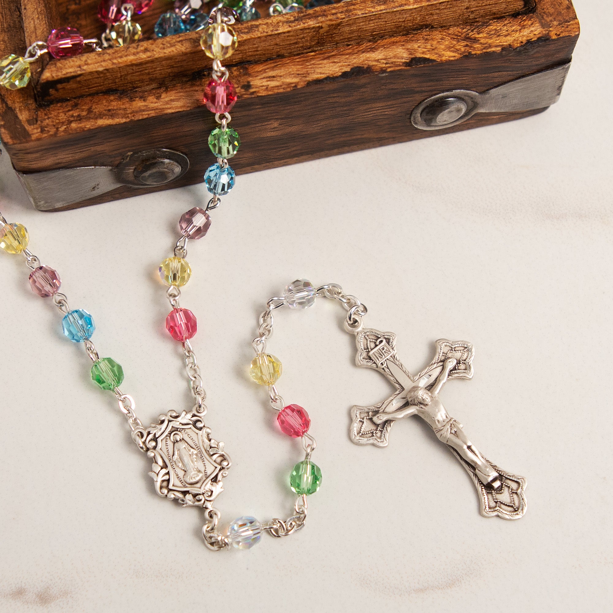 Swarovski Crystal & Sterling Silver Rosary