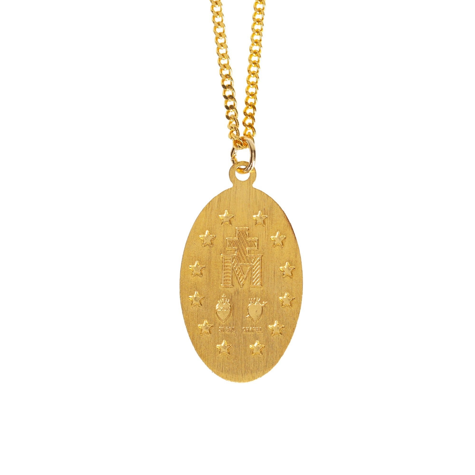 Gold/Sterling Silver Miraculous Medal on 18 inch chain