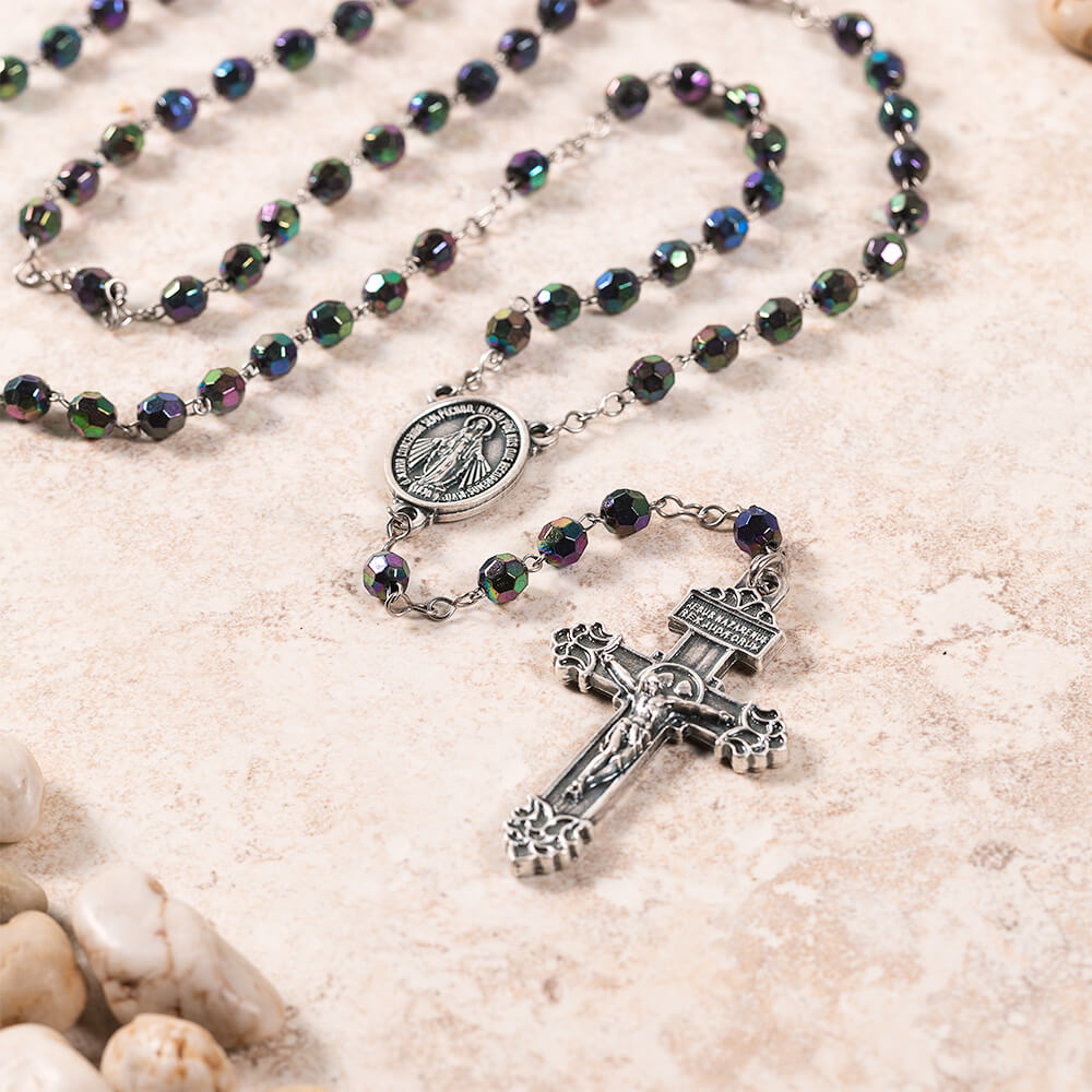 Black Crystal 10 Decade 100 Requiem Rosary