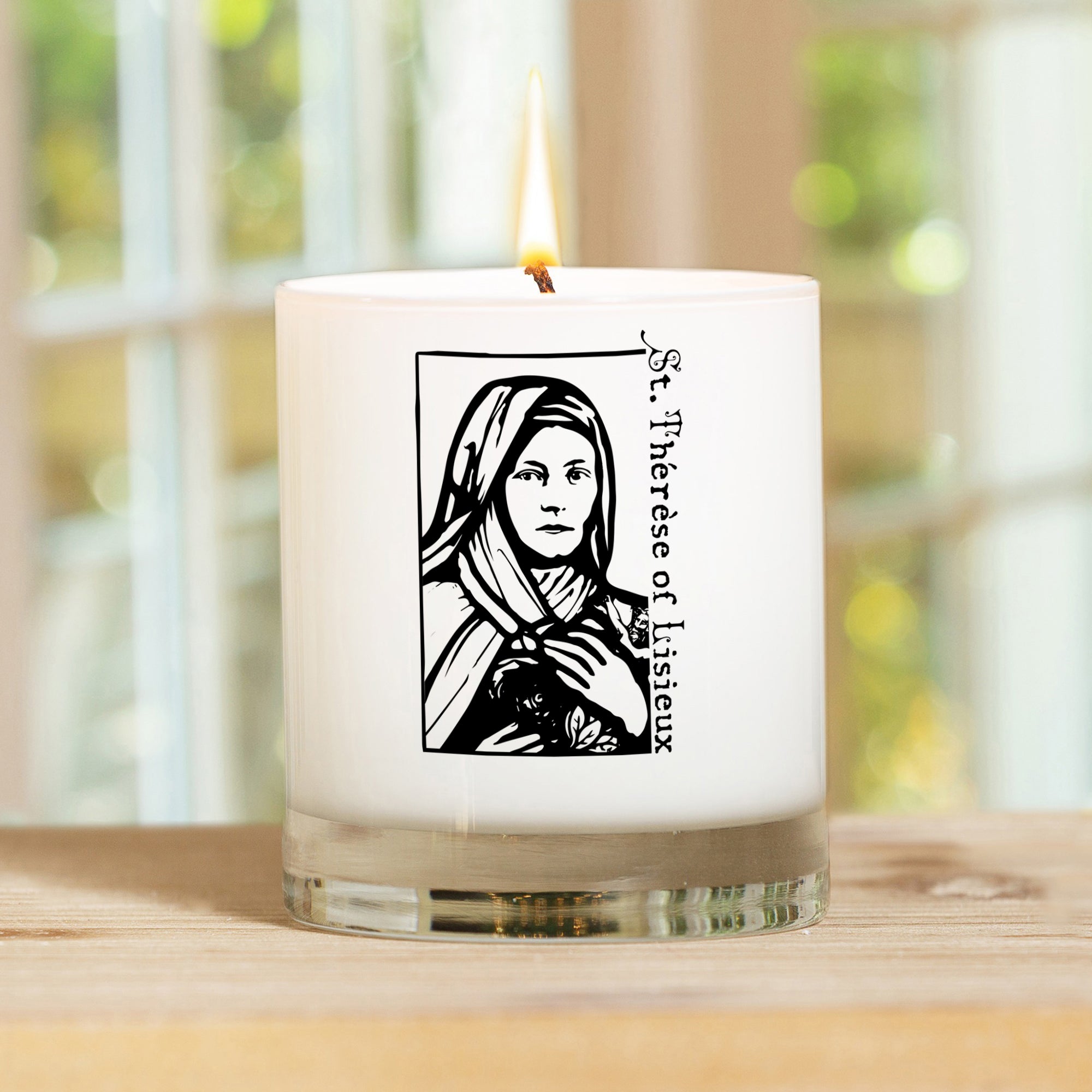 Personalized St. Thérèse of Lisieux Confirmation Candle