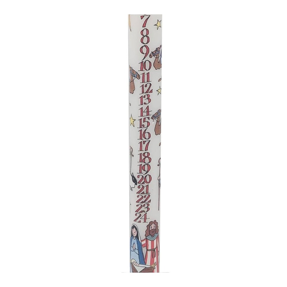 Nativity Illustrated Advent Taper Candle