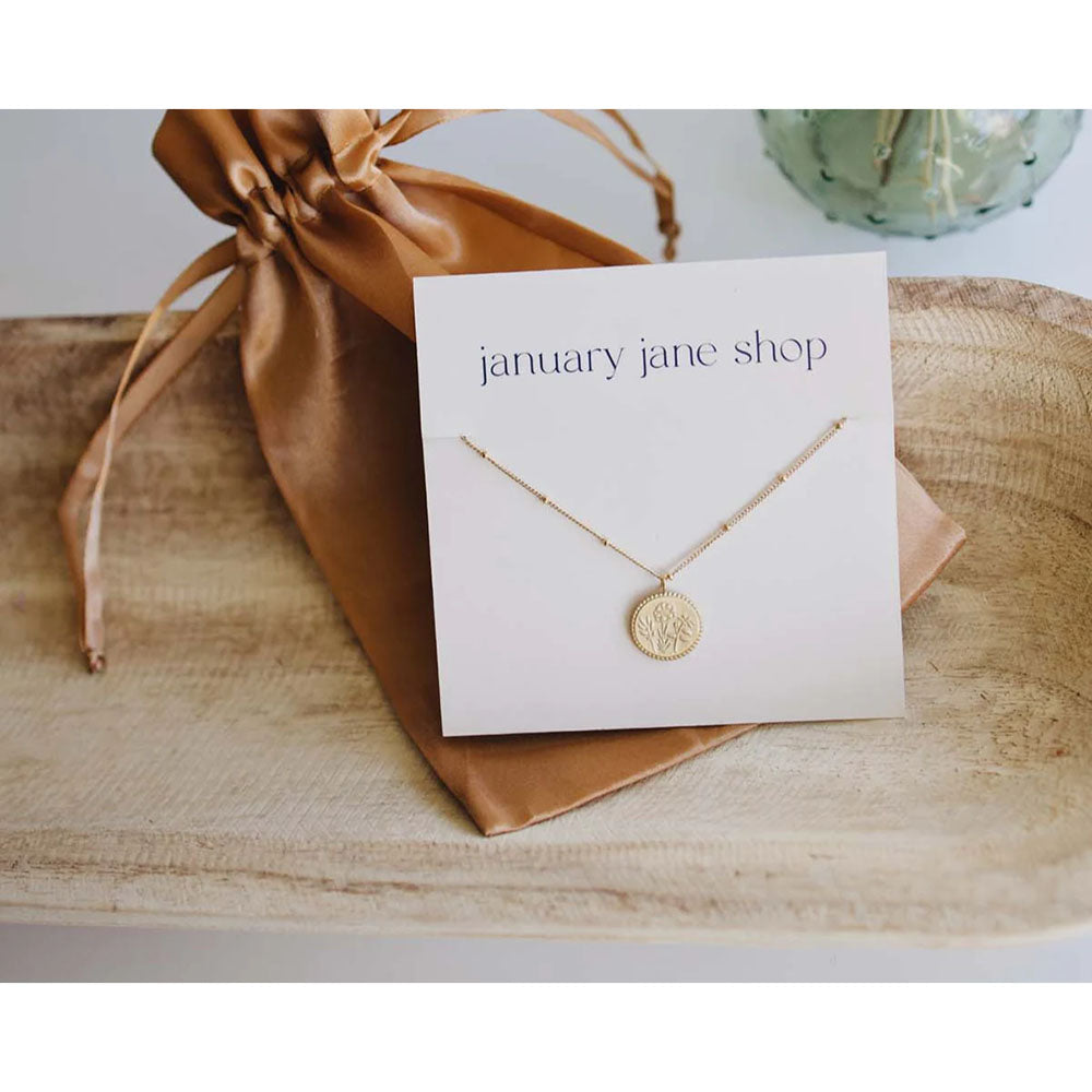 Flowers of the Holy Family Gold Filled Necklace