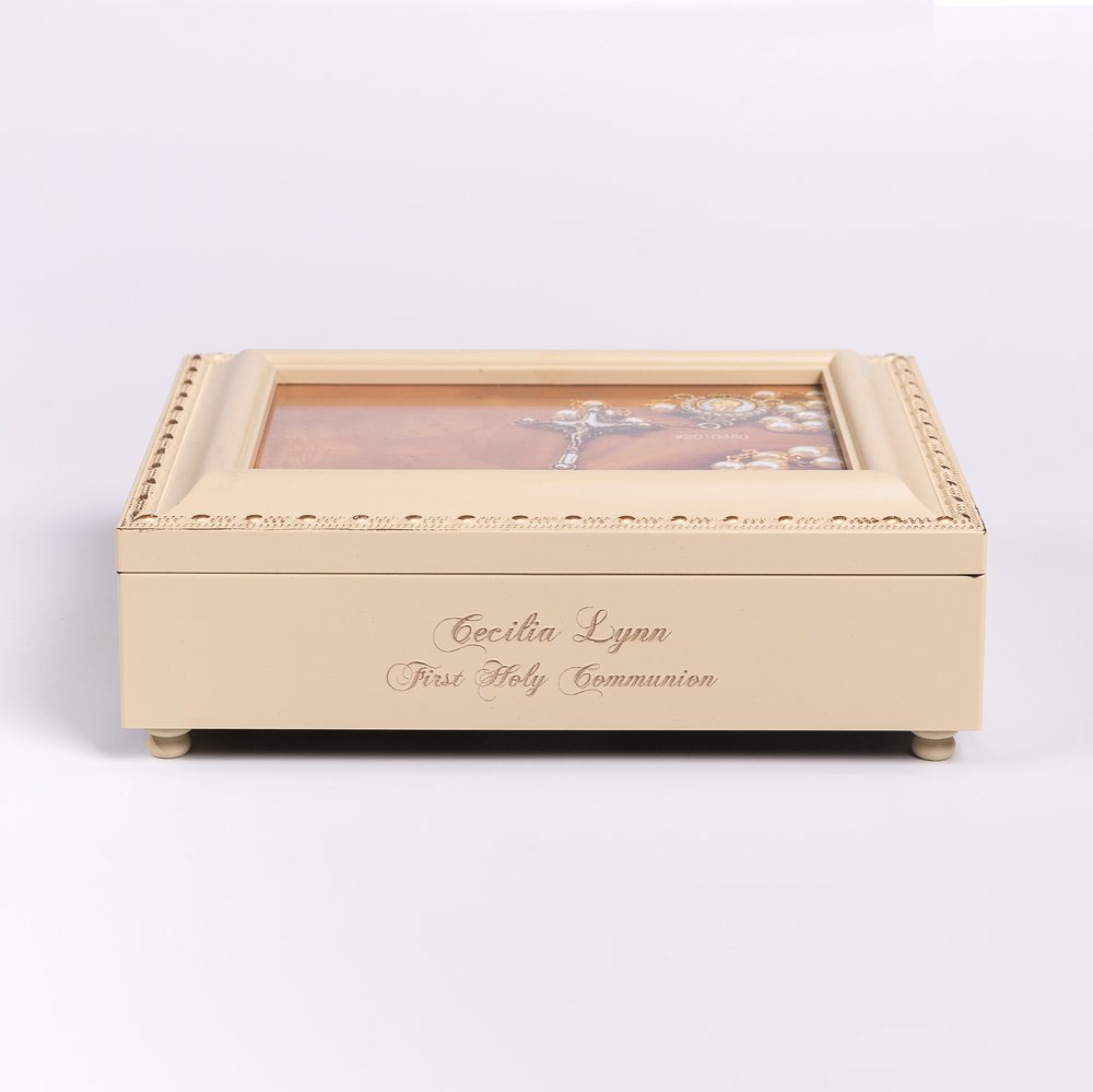 First Communion Frame Music Box - Girl