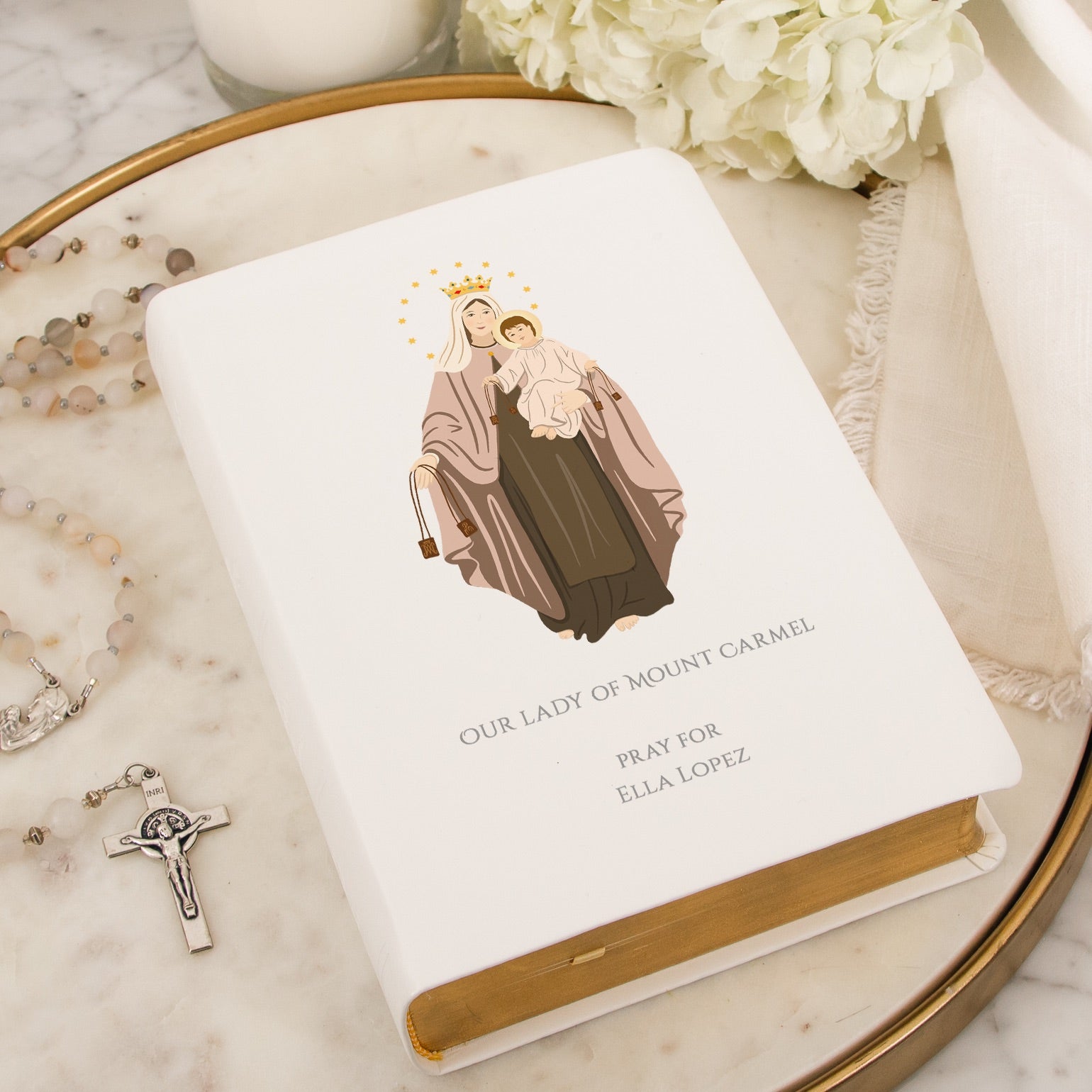 Personalized Our Lady of Mount Carmel Bible