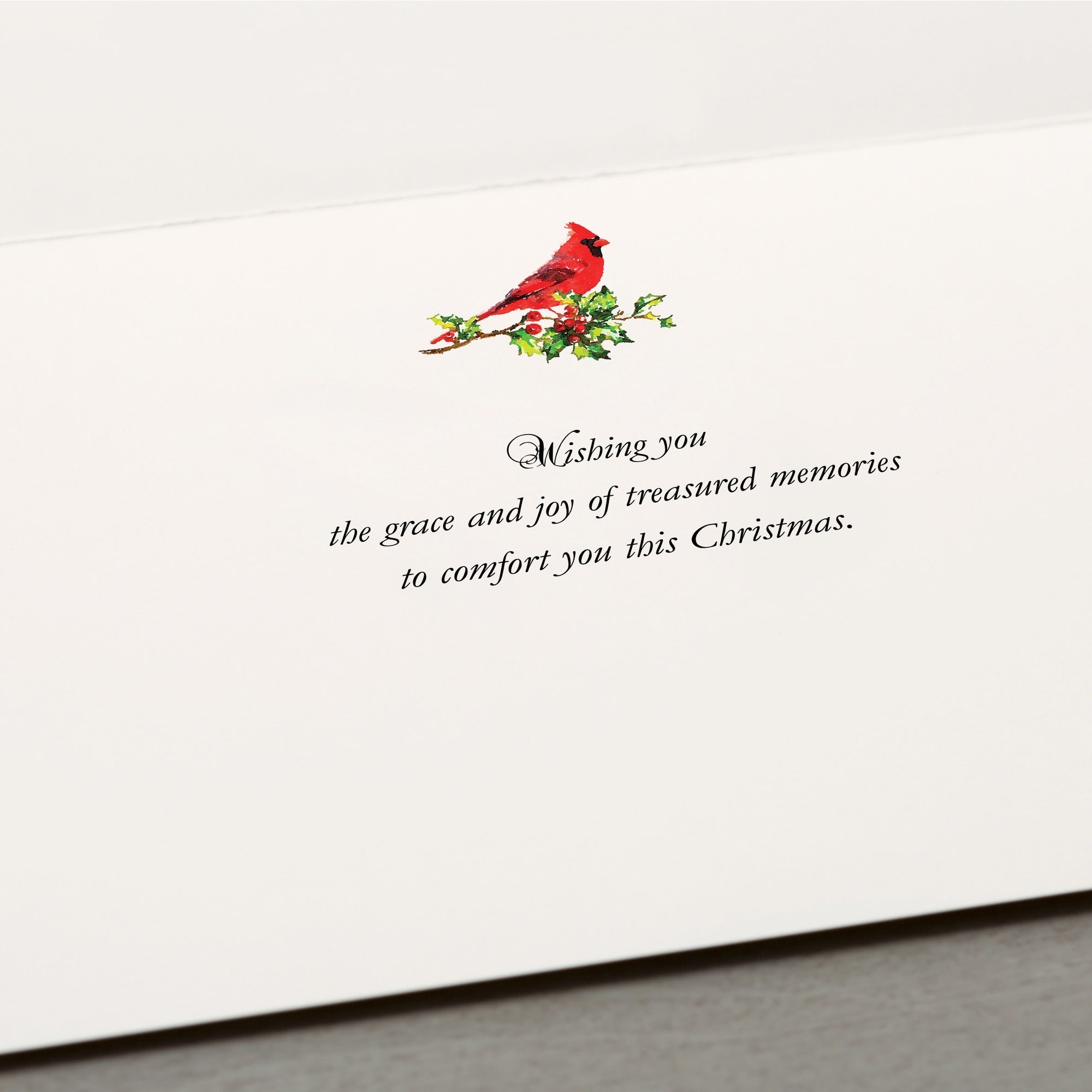 Single Cardinal Memorial Christmas Card