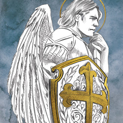 St. Michael Serviam Warrior Print - 8" x 10"