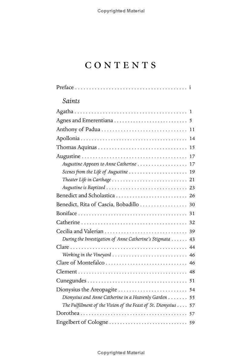 Scenes from the Lives of the Saints - The Visions of Blessed Anne Catherine Emmerich